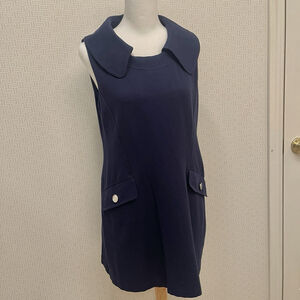 Laundry by Shelli Segal Classic Navy Blue Sleeveless Shift Dress Size 6